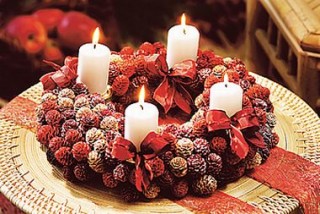 Tobozos adventi koszorú