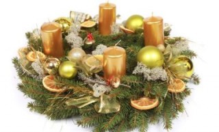 Adventi koszorú, sárga