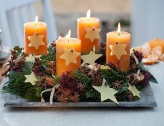 Adventi koszorú, sárga gyertya